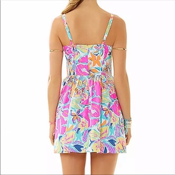 NWOT Lilly Pulitzer Christine Multi Color Floral Mini Dress - Size 0 - Picture 2 of 11